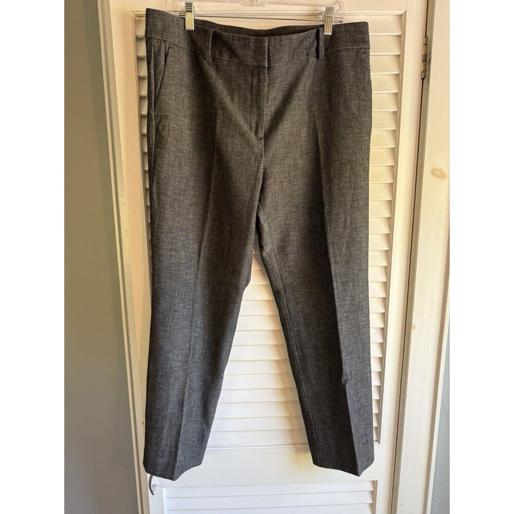 ANN TAYLOR Factory Charcoal Gray Ladies Career Trousers, 14 Office Classic